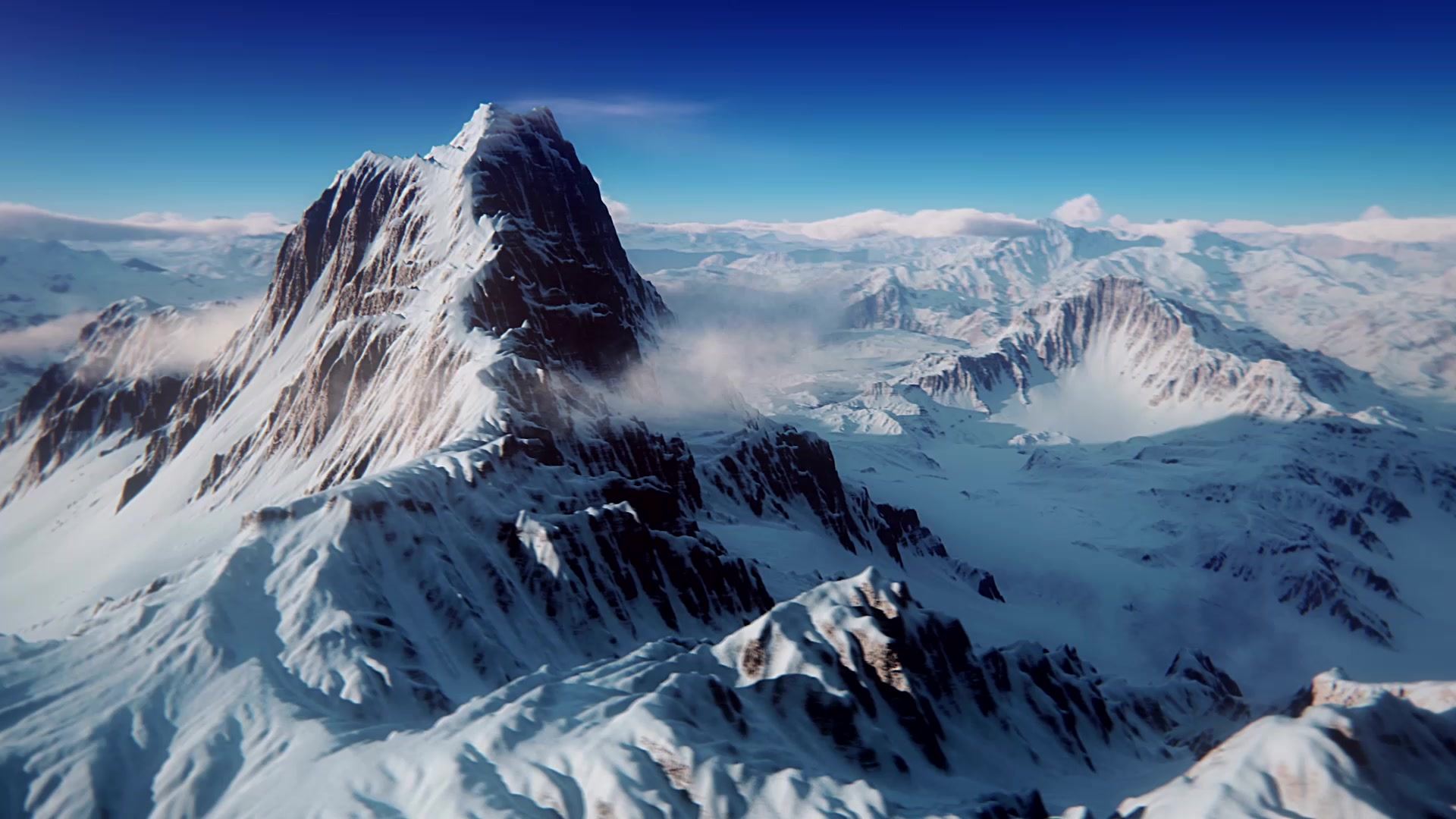 Mountain landscape with clear sky